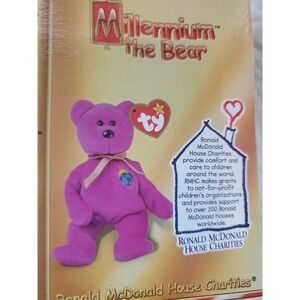 Ty Millennium the Bear Teenie Beanie Baby 2000 McDonald's RMHC New in Package